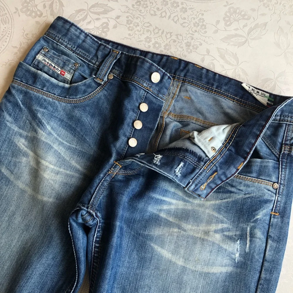 Diesel Industry Blue Jeans Denim Pants Men's Size W34/L34 Classic Straight-Leg